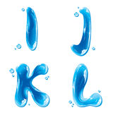 Abc   De Vloeibare Geplaatste Brief Van Het Water   Kapitaal I J K L    