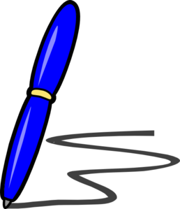 Blue Pen Clip Art At Clker Com   Vector Clip Art Online Royalty Free    