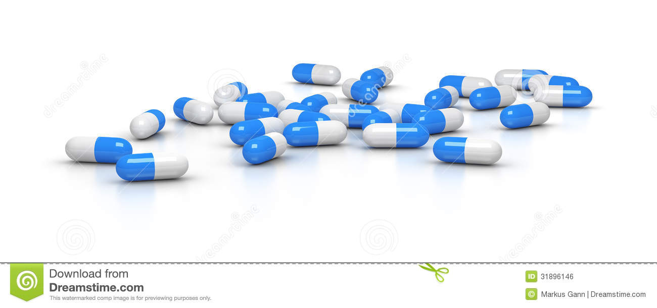 Blue Pills Royalty Free Stock Image   Image  31896146
