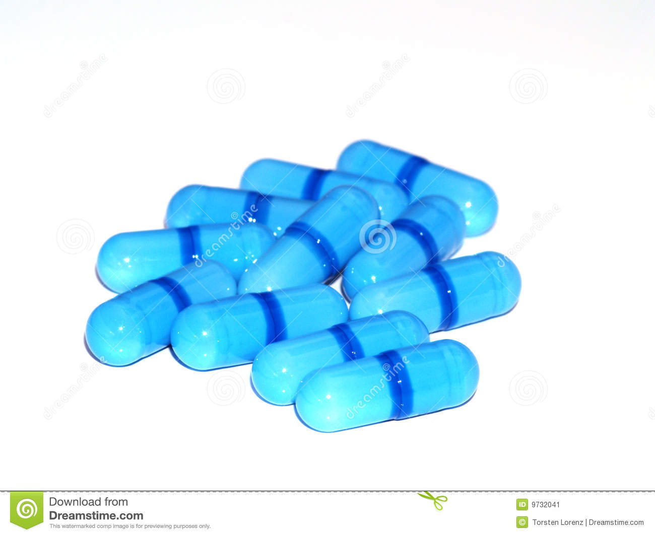 Blue Pills Stock Image   Image  9732041
