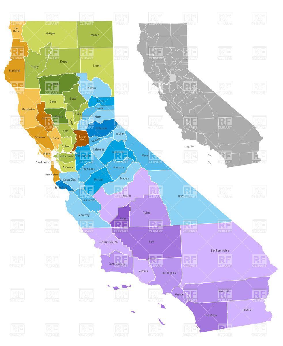 California State Counties Map With Boundaries And Names 6336 Signs    