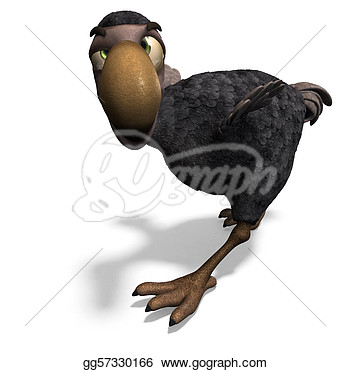 Clip Art   Very Funny Toon Dodo Bird  3d Rendering With Clipping Path    