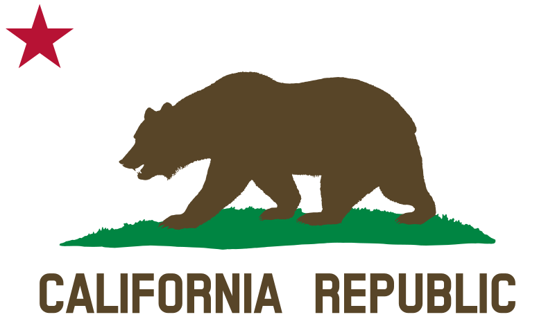 Flag Of California  Bear Star Plot Title Solid  By Devincook