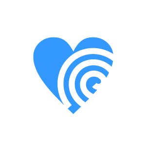 Graphic Design Of Heart Clipart   Blue Spiral Heart With White