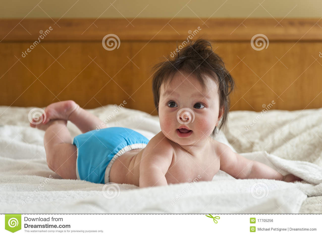 Happy Baby On Tummy Royalty Free Stock Image   Image  17705256
