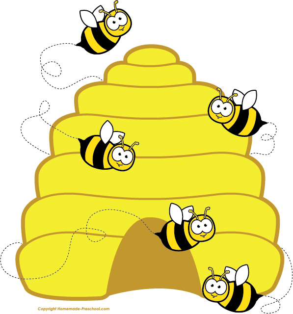 Home  Free Clipart  Bee Clipart  Beehive Bees