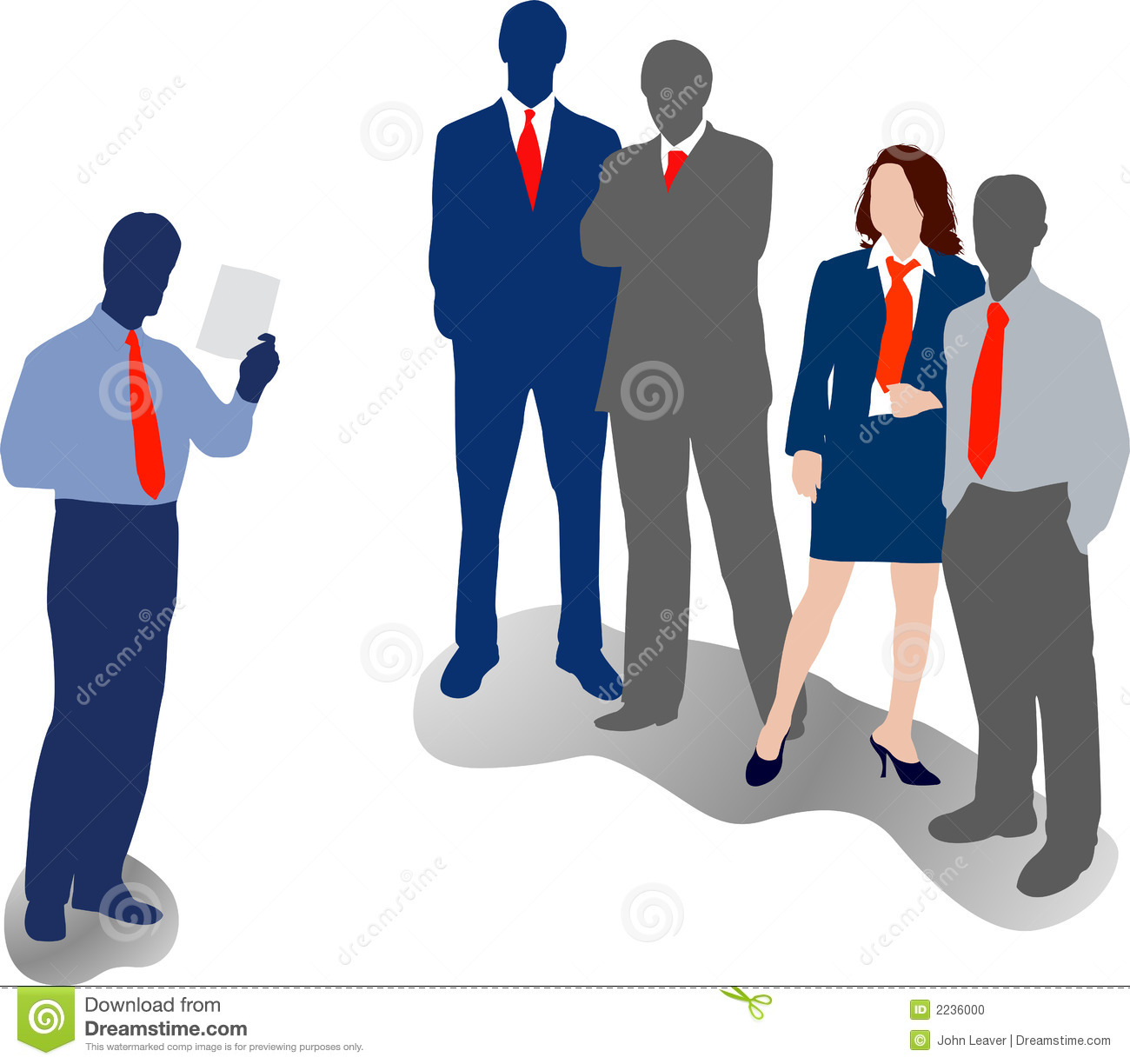 Illustration Of Business People Havinga Team Brief