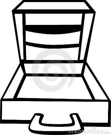 Open Empty Briefcase Vector Illustration Royalty Free Stock Image