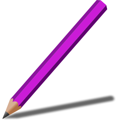 Pencil With Shadow Purple    Education Supplies Pencils Pencil With    