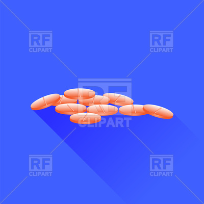 Pills On Blue Background 88223 Download Royalty Free Vector Clipart