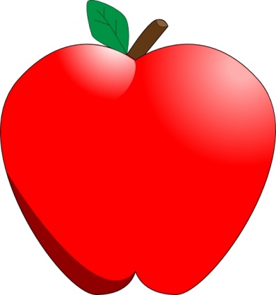 Red Green Apple Food Fruit Apples Cartoon Fruits Vector Free Vector