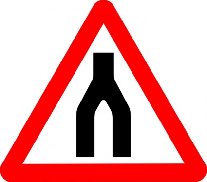 Road Signs Road Split Merge Clip Art F Jpg