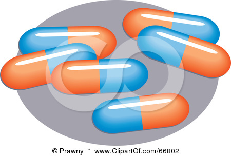 Royalty Free  Rf  Clipart Illustration Of Pills By A Drug Bottle By