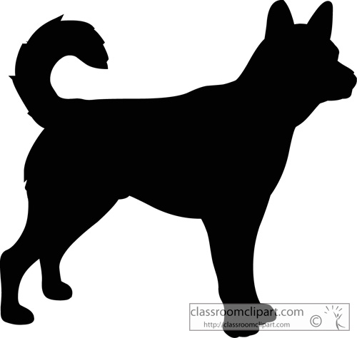 Silhouettes   Dog Silhouette 630   Classroom Clipart