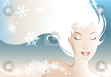 Snow Woman Clipart Stock Vector Clipart Illustration Of A Young And