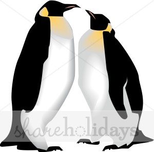 South Pole Penguins   Winter Wildlife Clipart