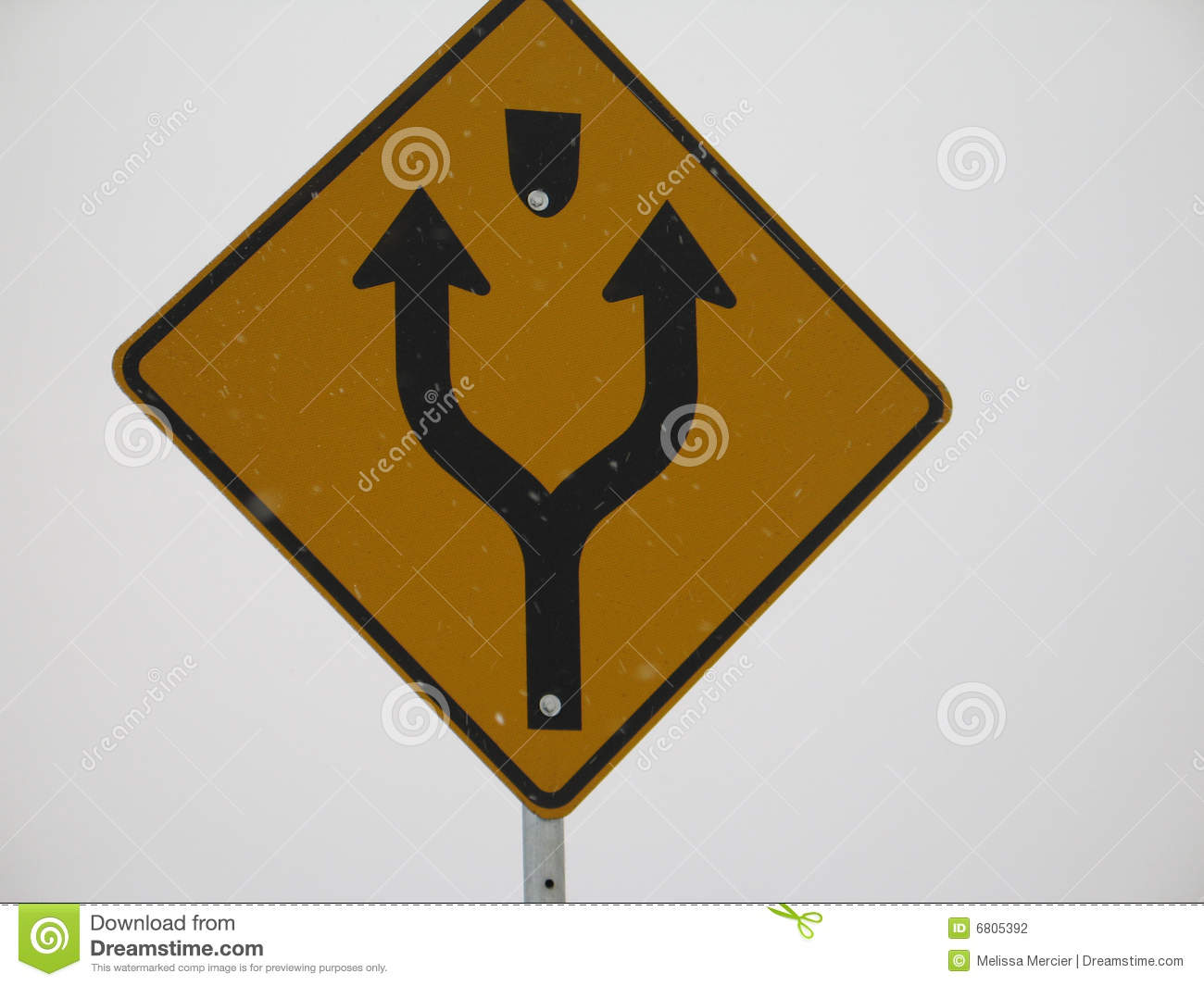 Split Road Sign Stock Photography   Image  6805392