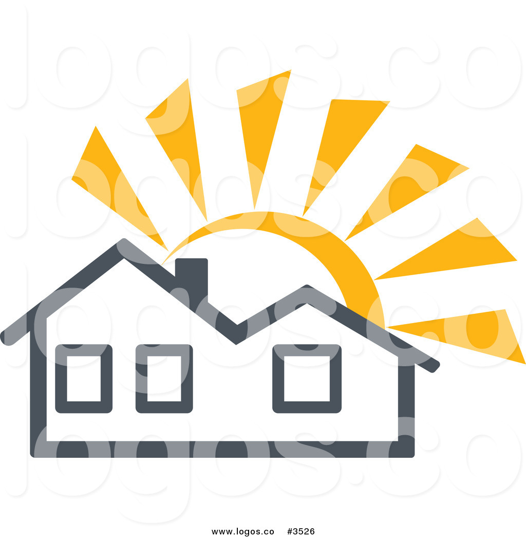 Sun Logo Zooming House Logo Boy And Girl In A House Logo House Logo