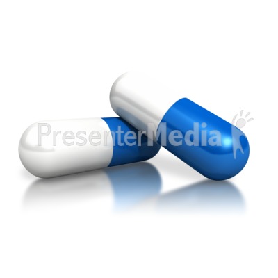 Two Blue White Capsules   Medical And Health   Great Clipart For