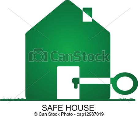 Vector Clip Art Of Safe House   Logo Csp12987019   Search Clipart