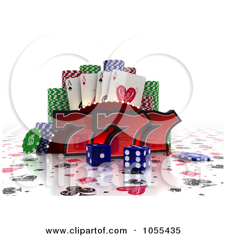 Blue Casino Dice Poker Chips And Cards By Stockillustrations  1055435