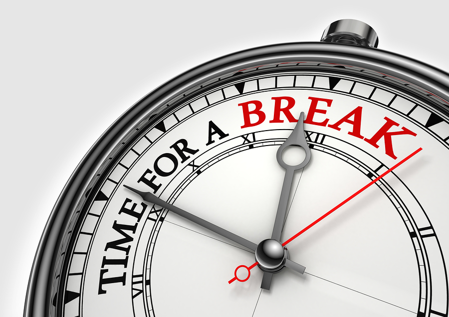 Break Time Sign For Work Time Fora Break Concept Clock