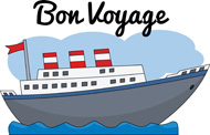 Cruise Ship Bon Voyage Clip Art
