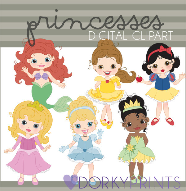 Disney Princess Digital Clip Art Set Personal And By Dorkyprints