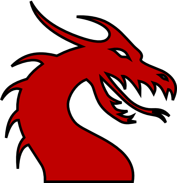 Dragon Head Silhouette Red Clip Art At Clker Com   Vector Clip Art