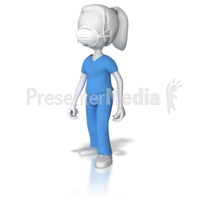 Female Nurse With Protective Mask   Medical And Health   Great Clipart