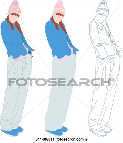 Hat Woman Hip Hop Standing Fashion Jean Computer Graphic View