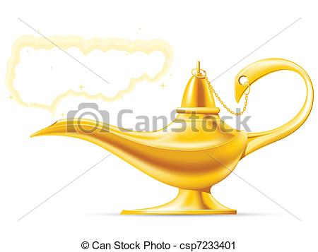 Magic Lamp With Cloud    Csp7233401   Search Clipart Illustration