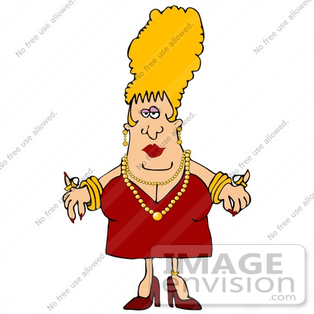 Rich Blond Woman Wearing Gold Clipart    26706 By Djart   Royalty Free