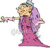 Rich Old Woman Showing Off Her Diamond Ring   Royalty Free Clipart