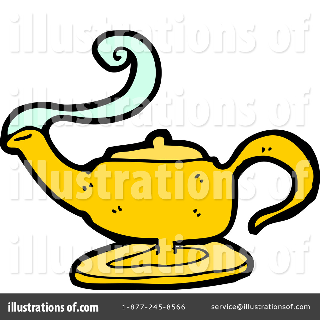 Royalty Free  Rf  Magic Lamp Clipart Illustration By Lineartestpilot