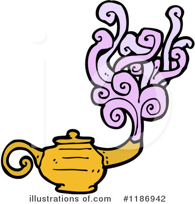 Royalty Free  Rf  Magic Lamp Clipart Illustration By Lineartestpilot