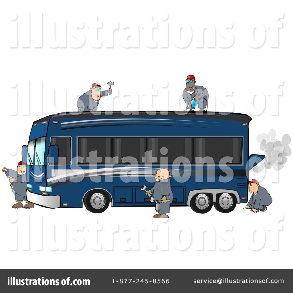Royalty Free  Rf  Motorhome Clipart Illustration By Dennis Cox   Stock