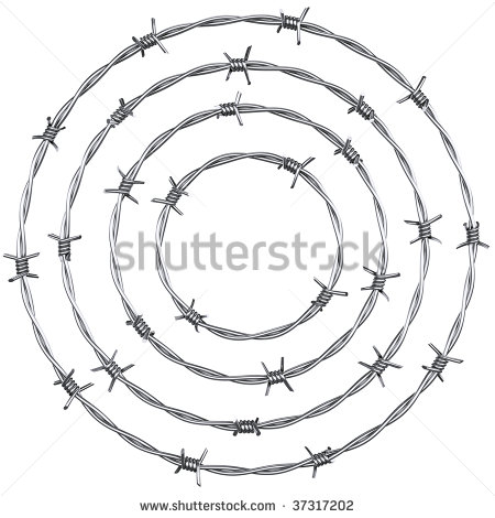 3d Rendering Of Barbed Wire In A Circle