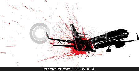 Airplane Crash Stock Vector Clipart Passenger Air Plane Crash Vector