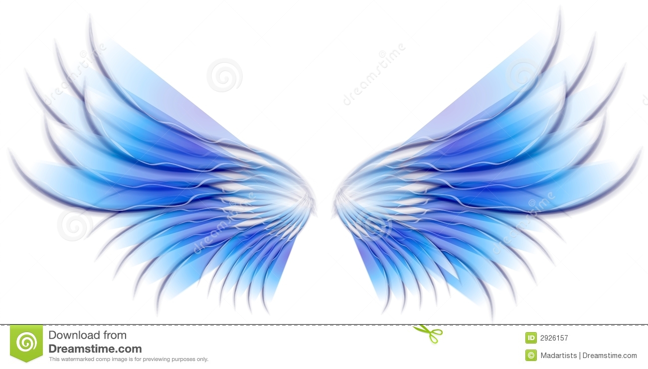 Angel Bird Or Fairy Wings Blue Royalty Free Stock Photography   Image