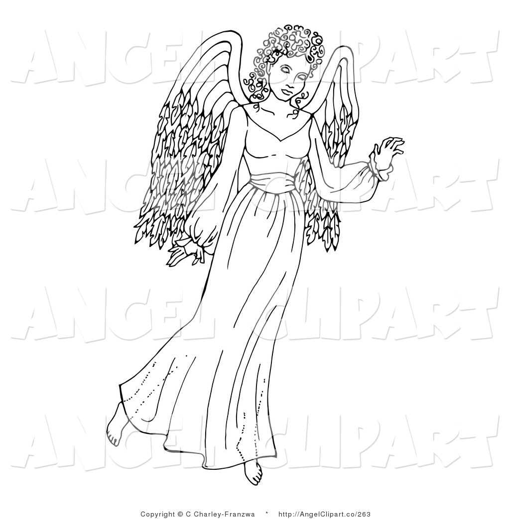 Angel Gesturing With One Hand Black And White Male Warrior Angel    