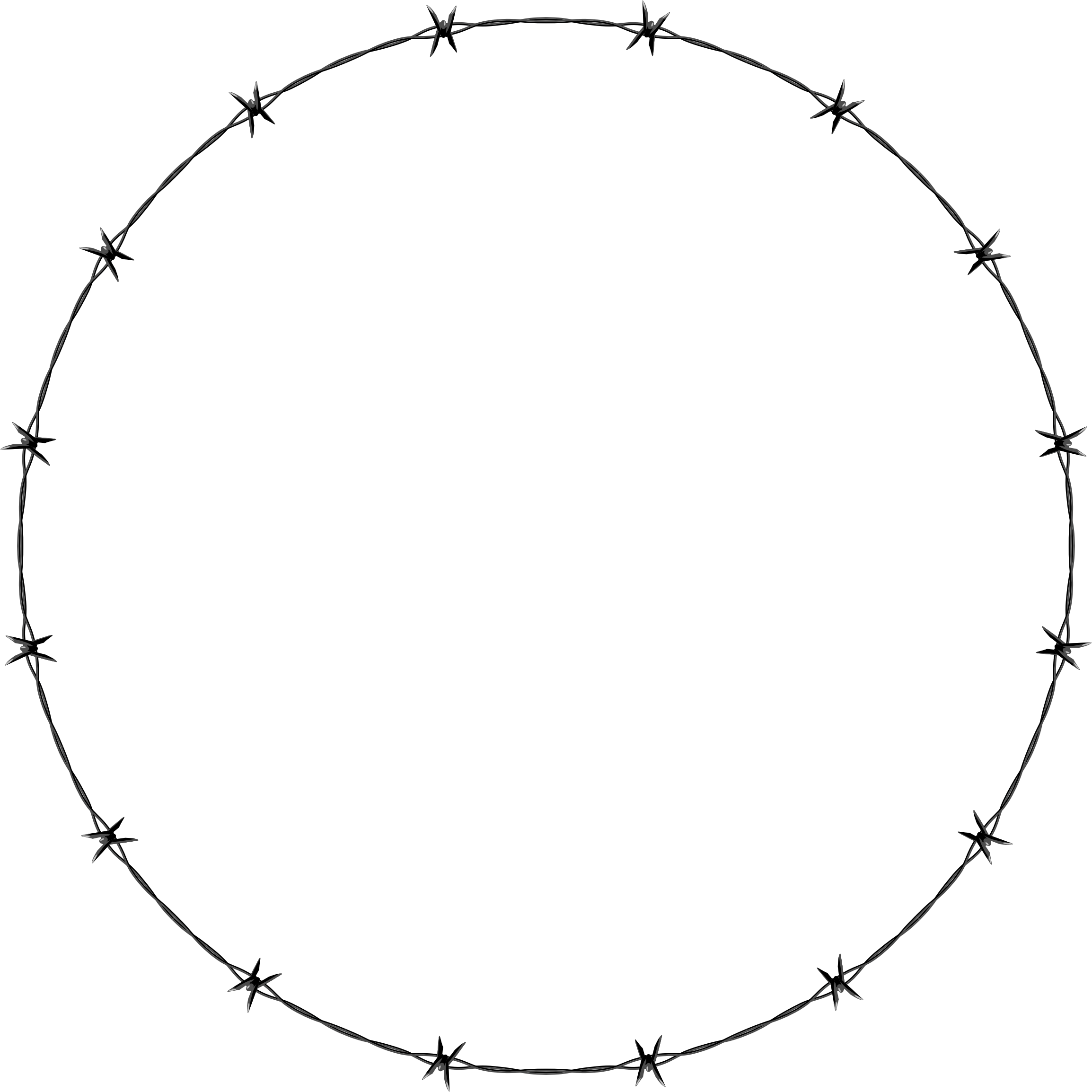 Barbed Wire Circle Frame Border By Gdj