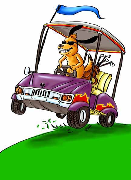 Cartoon Golf Cart Clip Art