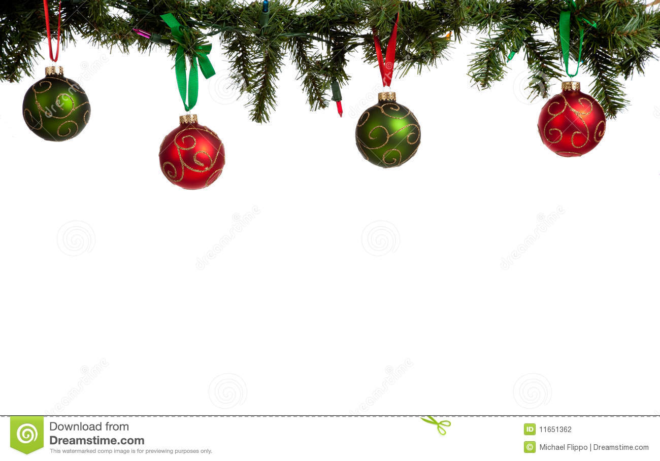 Christmas Ornaments Border Clip Art