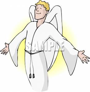 Clipart Image Of An Angel With Open Arms 