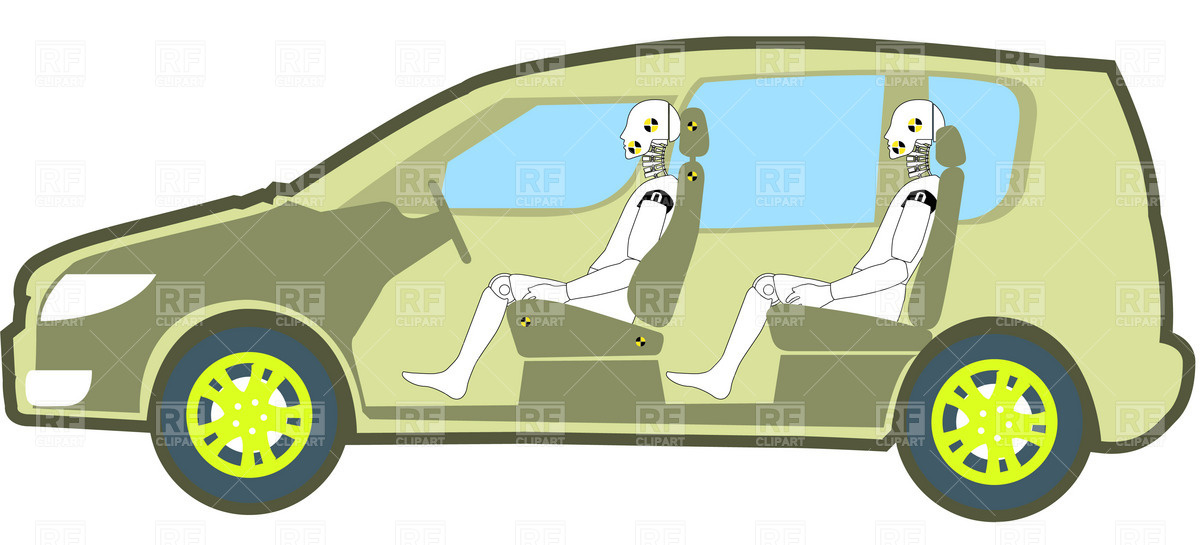 Crash Test Dummies In The Test Car 4574 Technology Download Royalty
