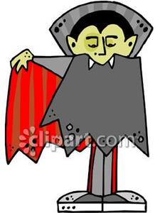 Dracula Holding His Cloak Across His Face With His Fangs Hanging Out