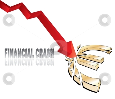 Financial Crash Stock Vector Clipart Financial Crash With Red Diagram