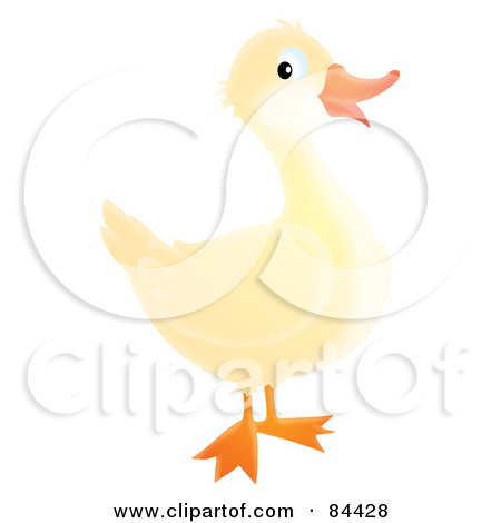Free  Rf  Clipart Illustration Of A Happy White Duck By Alex Bannykh