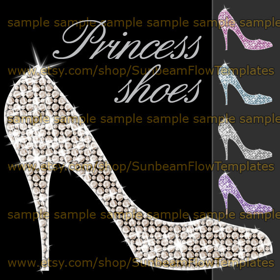 Instant Download   Princess Shoes 01 Clip Art Png Elements Digital